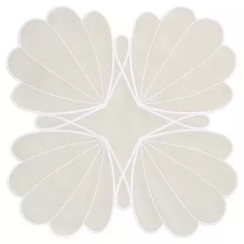 Салфетка сервировочная Amitile Витраж лен серый, вышивка белая