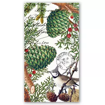 Салфетки бумажные трехслойные Michel Design Works Шишки еловые 15шт 11х20см