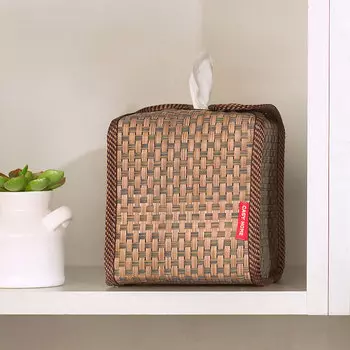 Салфетница Casy Home 14x11x14см, цвет коричневый