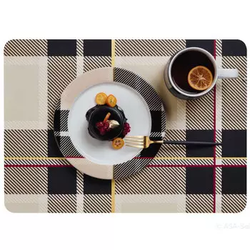 Сервировочная салфетка Asa Selection Tartan 46x33, цвет коричневый