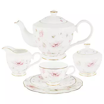 Сервиз чайный Anna lafarg Emily Розовый танец, 21 предмет на 6 персон