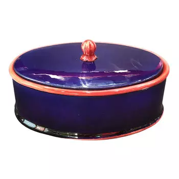 Шкатулка Романов Фаянс Овальная 2-хцветная