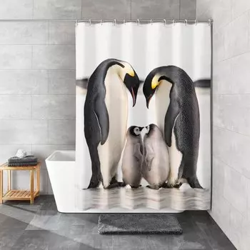 Штора для ванной комнаты Kleine Wolke Jacksons White/Black 180х200см