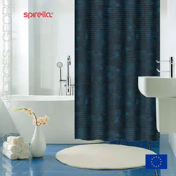Штора для ванной комнаты Spirella Georges black&navy