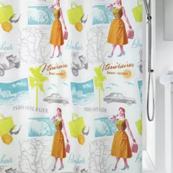 Штора для ванной Spirella Fifties, 180х200см, полиэстер, цвет многоцветие