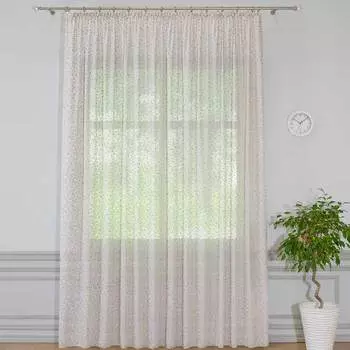 Штора готовая Pikamo 280x300см шифоновая, цвет кофейный