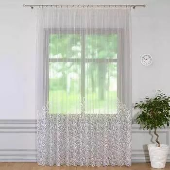 Штора готовая Pikamo 280x500см, цвет белый