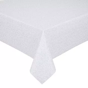 Скатерть круглая Peyer Barock-Ranke 155см, цвет серебряный