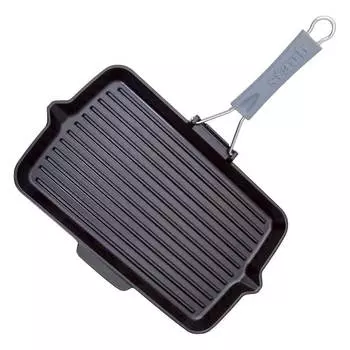 Сковорода-гриль Staub с силиконовой ручкой 21x34см