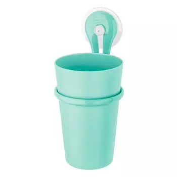 Стакан для зубных щеток на присоске Koziol Loop, мятный