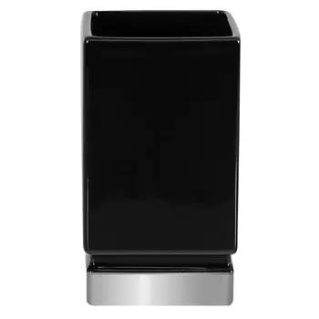 Стакан для зубных щеток Spirella Roma, черный с серебром