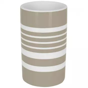 Стакан для зубных щеток Spirella Tube-Stripes, коричневая полоска