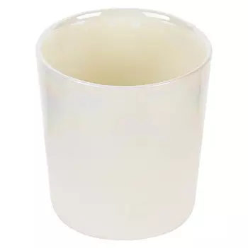 Стакан высокий Yalos Metallica слоновая кость с перламутровым эффектом