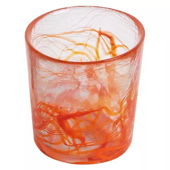 Стакан высокий Yalos Wisk кристалл с оранжевыми линиями
