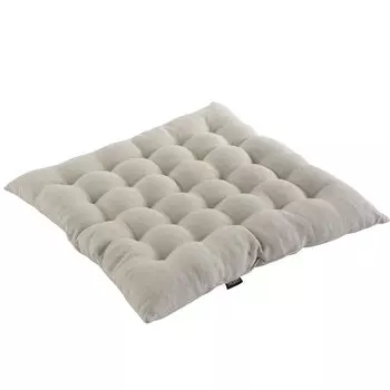 Стеганая подушка на стул из умягченного льна бежевого цвета Essential 40х40