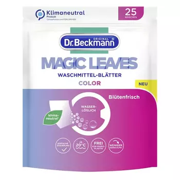 Стиральное средство Dr. Beckmann Magic Leaves в пластинах, универсальное 25 стирок