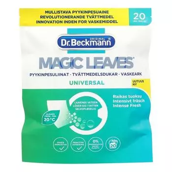 Стиральное средство универсальное Dr. Beckmann Magic Leaves в пластинах, 20 стирок
