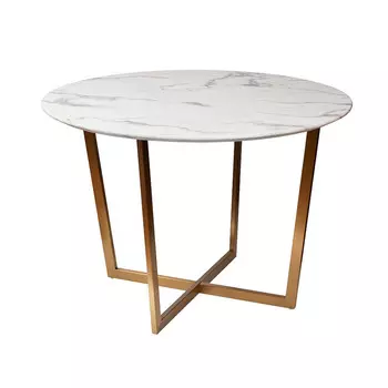 Стол обеденный круглый Гарда Декор Pearl White