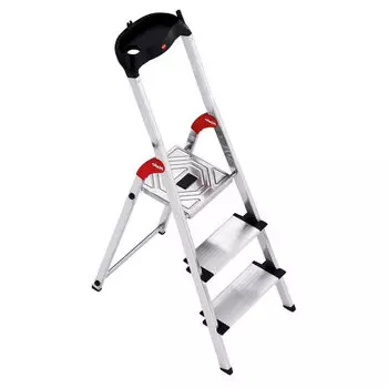 Стремянка Hailo с лотком для инструментов, 3 ступени