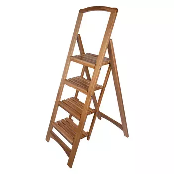 Стремянка Hoz-Block Микки 4 широкие ступени, светлое дерево