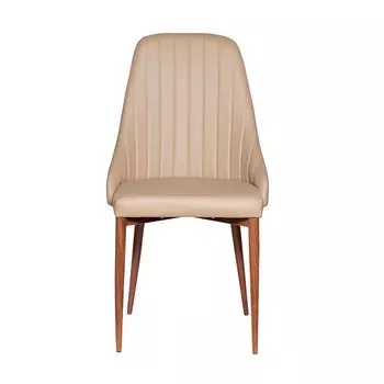 Стул со спинкой Гарда Декор из экокожи, темно-коричневый