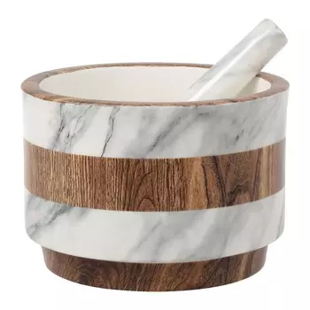 Ступка с пестиком Home & Style Wood&Marble
