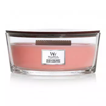 Свеча эллипс Woodwick Дыня и розовый кварц