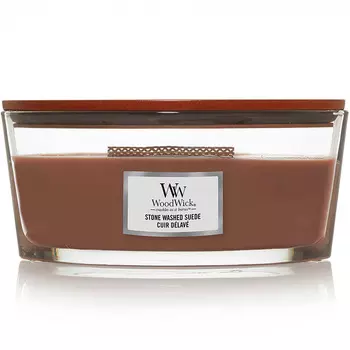 Свеча эллипс Woodwick Потертая замша