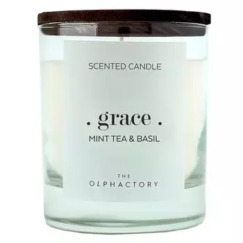 Свеча ароматическая Ambientair The Olphactory GRAСE Black Мята и базилик 40 ч