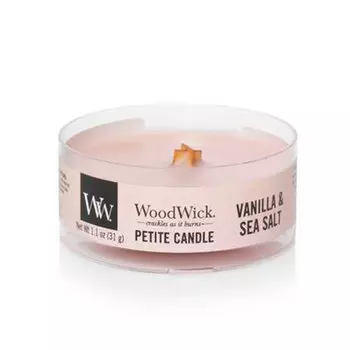 Свеча ароматическая мини Woodwick Ваниль и морская соль
