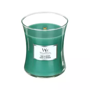 Свеча ароматическая средняя Woodwick Шалфей и мирт