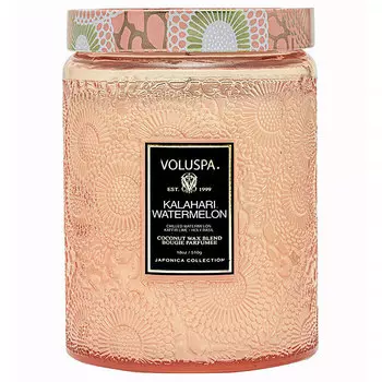 Свеча ароматическая Voluspa Калахарский арбуз в большой стеклянной банке