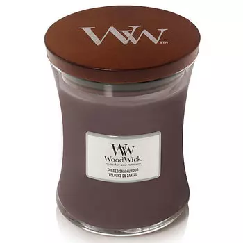 Свеча ароматическая Woodwick Сандал и замша 11,5см