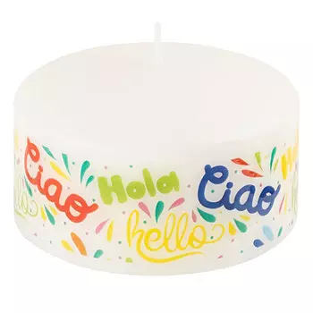 Свеча интерьерная Pernici Art Line Greetings 10x6см