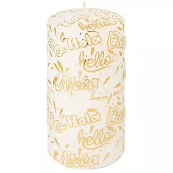 Свеча интерьерная Pernici Greetings Gold 10x20см
