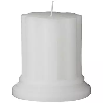 Свеча Lene Bjerre Colinne 9x9,5см, цвет белый