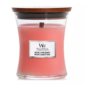 Свеча малая Woodwick Дыня и розовый кварц