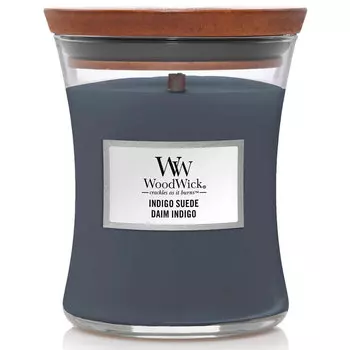Свеча средняя Woodwick Индиго замша 275гр.