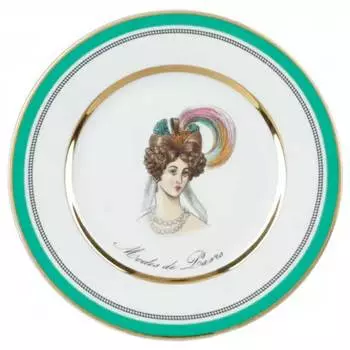 Тарелка 18см ИФЗ История моды, цвет зеленый