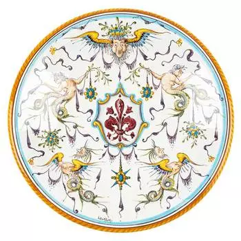 Тарелка 23см Leoncini Флорентийские лилии