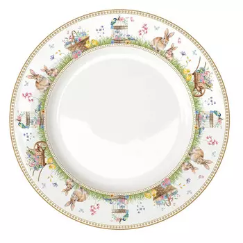 Тарелка обеденная Easy Life Spring Bloom Кролики и цыплята