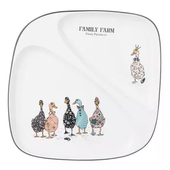 Тарелка обеденная Lefard Family Farm 2 секции 26x2,5см