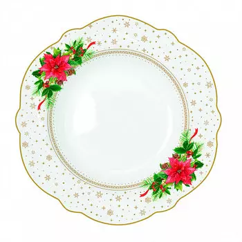 Тарелка суповая 23см Easy Life Poinsettia