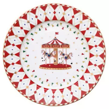 Тарелка закусочная Easy Life Рождественская карусель
