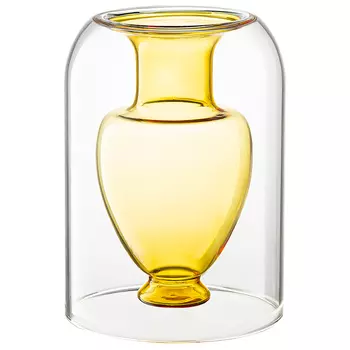 Ваза Bergenson Bjorn Muse 16см, цвет янтарный