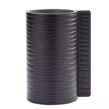 Ваза для цветов LIND DNA CROCO 11x20см, цвет черный