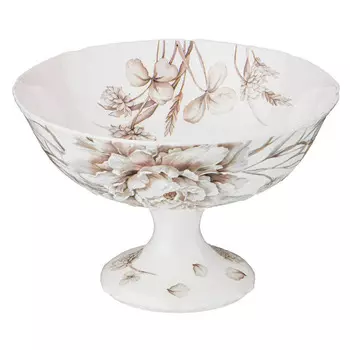 Ваза на ножке Lefard White Flower 15x11см
