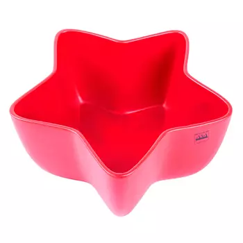 XMAS Салатник-звезда H. 11,5 см, D. 24 см , красный