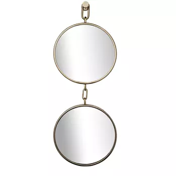 Зеркало на подвесе двойное Garda Decor 35см, золото