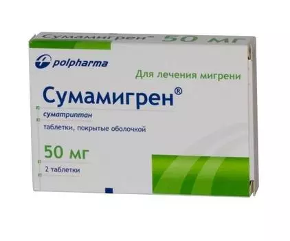 сумамигрен 50 мг 2 табл